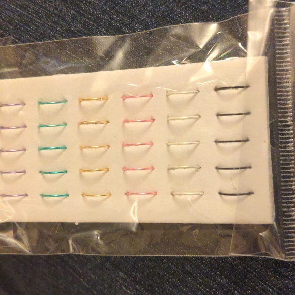 Multicolor Nose Hoop Piercing Jewelry NWT Multicolor 1.8mm Stainless Steal - Picture 4 of 12